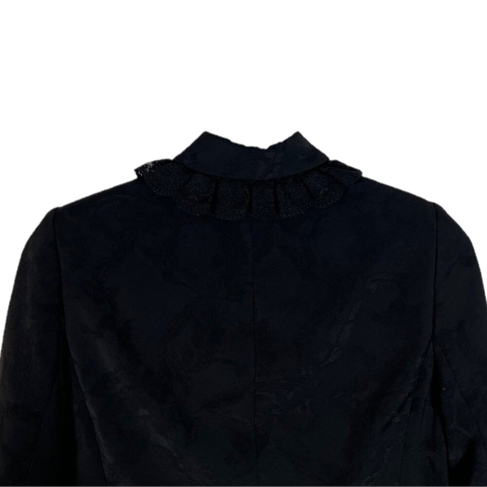 Love Shack Fancy Lula Satin Ruffle Blazer Size 6 - Picture 6 of 7